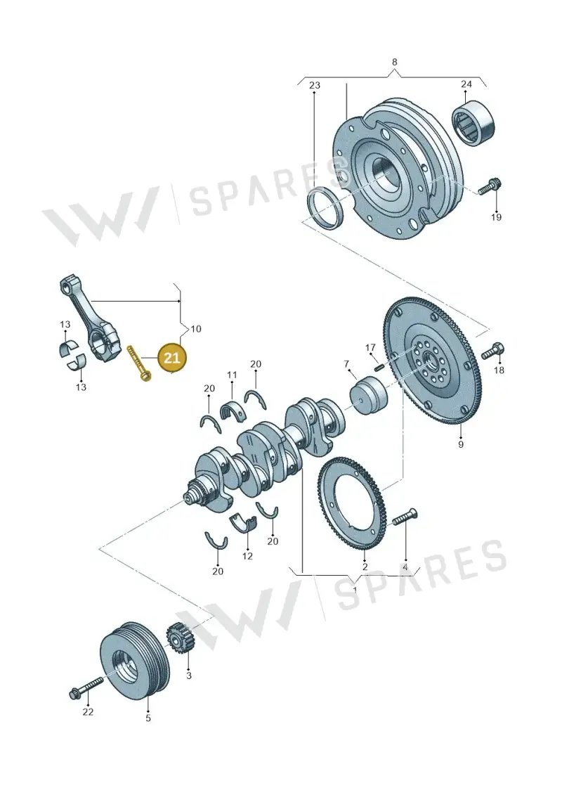 WHT002662 — Audi A5 Cabrio 2.0 (2008-2012) diagram 647105050, position 21