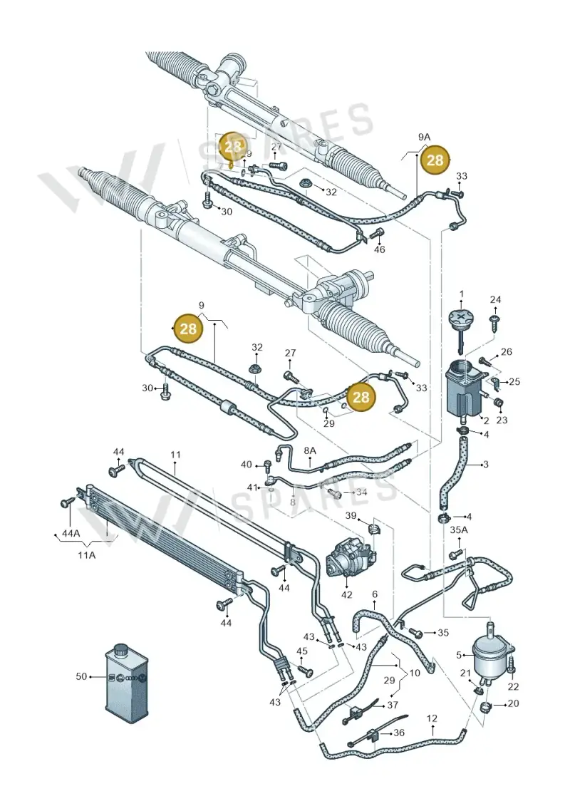 WHT002665 — Audi A8 (2013-2018) diagram 696422850, position 28