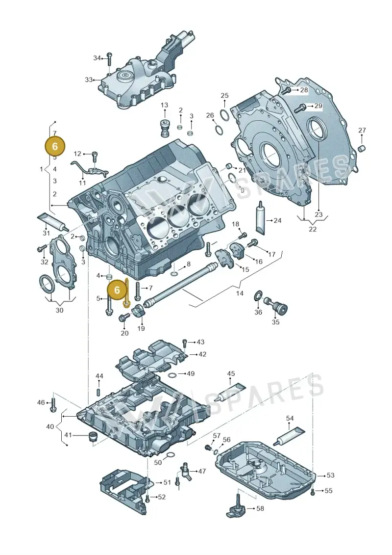 WHT002671A — Volkswagen Touareg BlueMotion (2014-2018) diagram 693103050, position 6