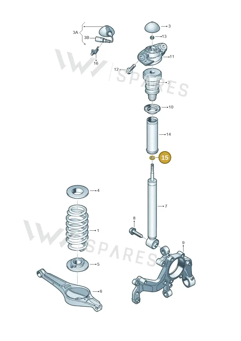 WHT002937 — Audi TTS Coupe 2.0 (2010-2014) diagram 412511200, position 15