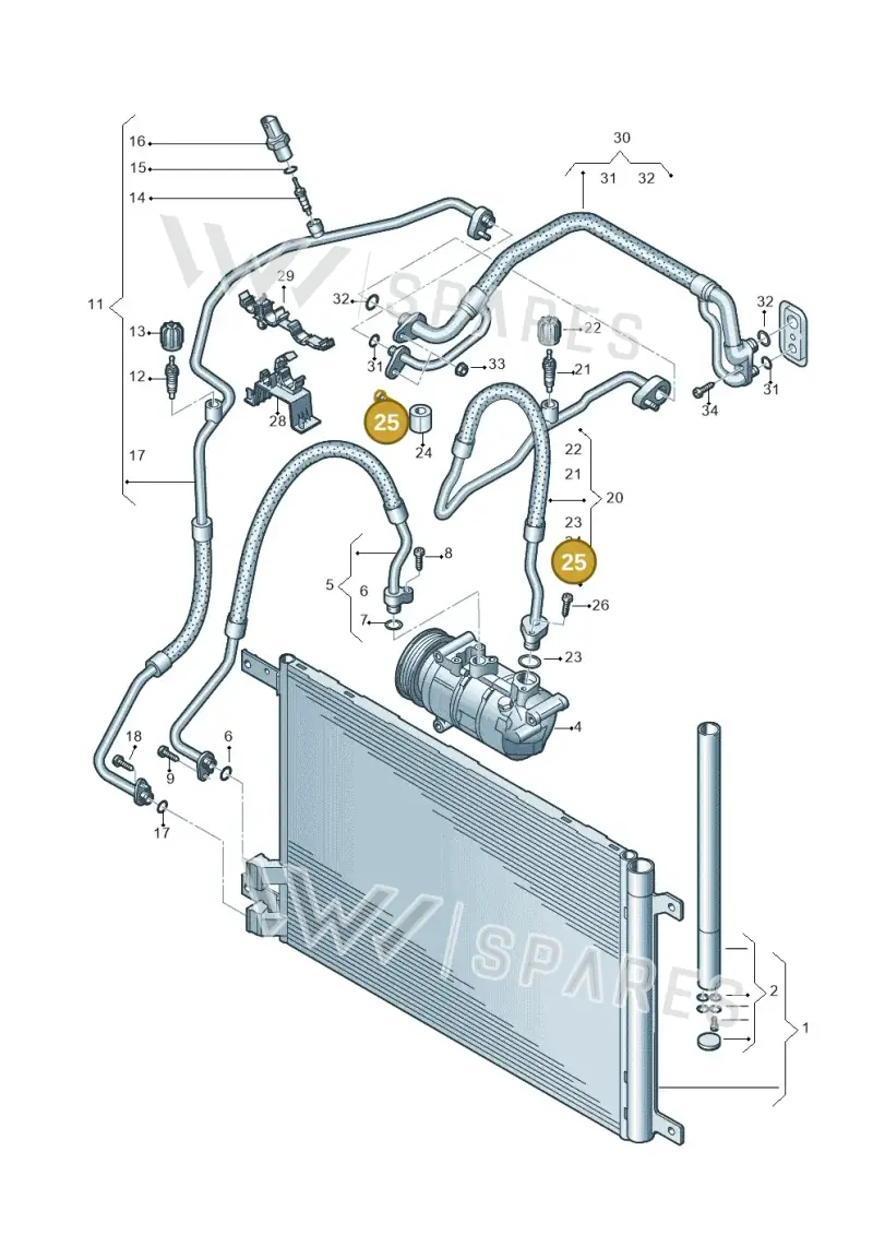 WHT003121 — Volkswagen Tiguan 2.0 4Motion (2017-2024) diagram 746260400, position 25