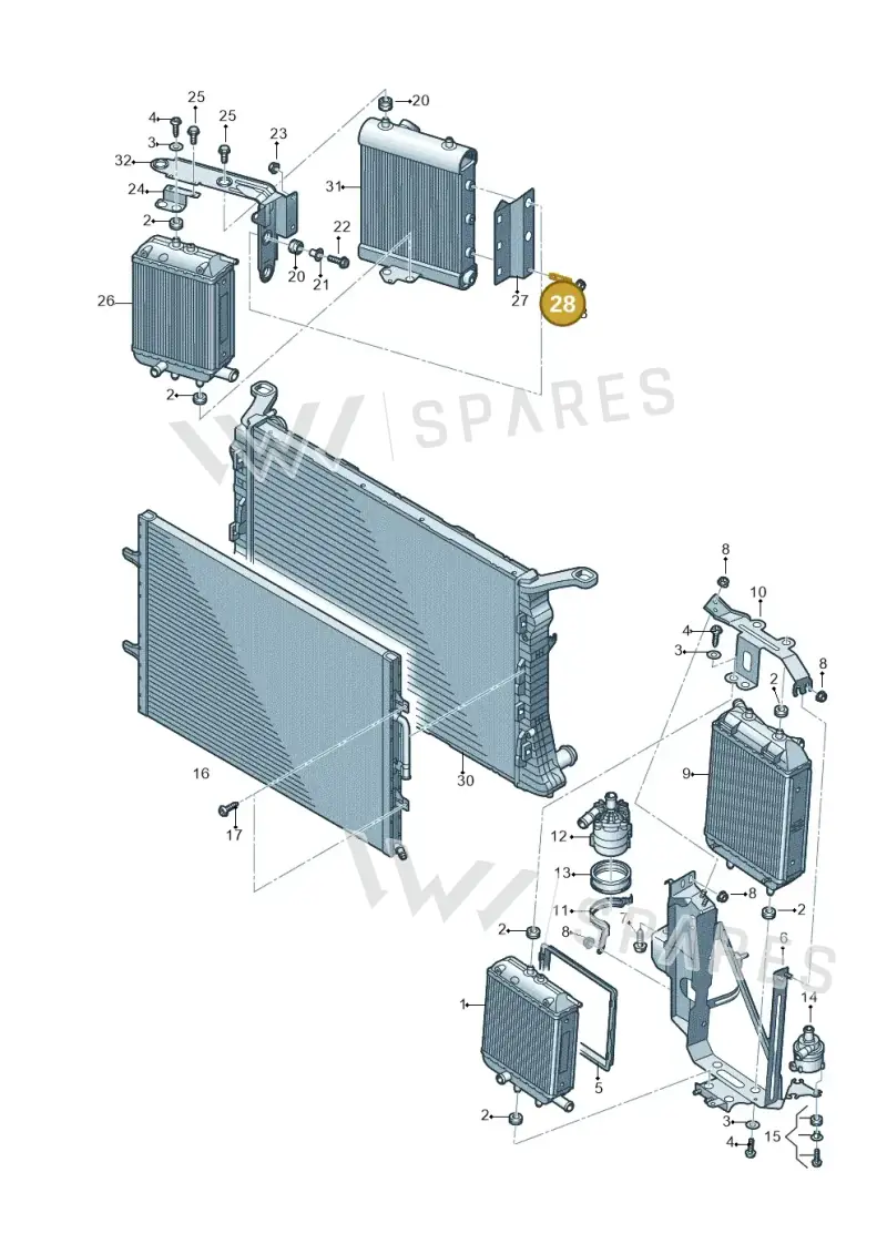 WHT003165 — Audi RS6 Avant (2013-2018) diagram 758121710, position 28