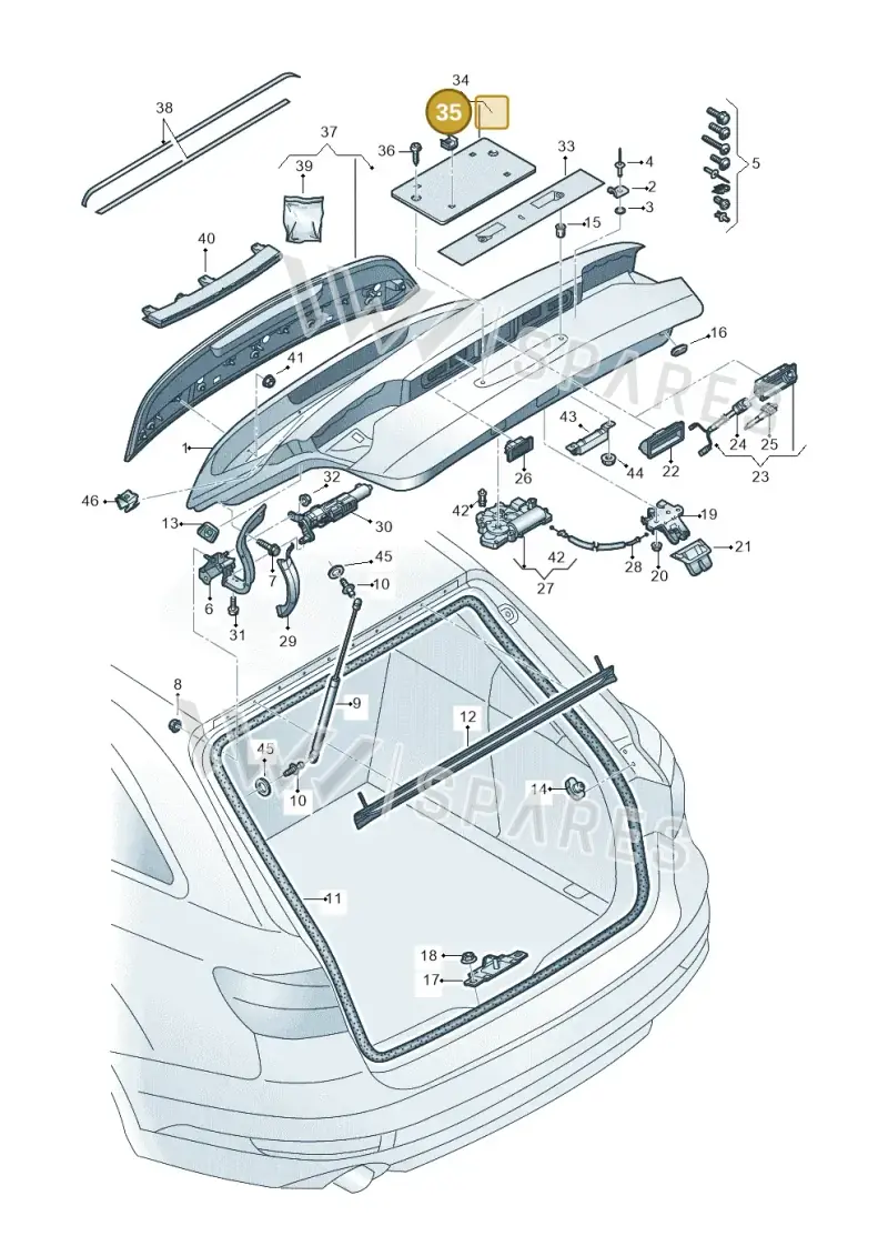 WHT003200 — Audi RS4 Avant (2017-2025) diagram 849827100, position 35
