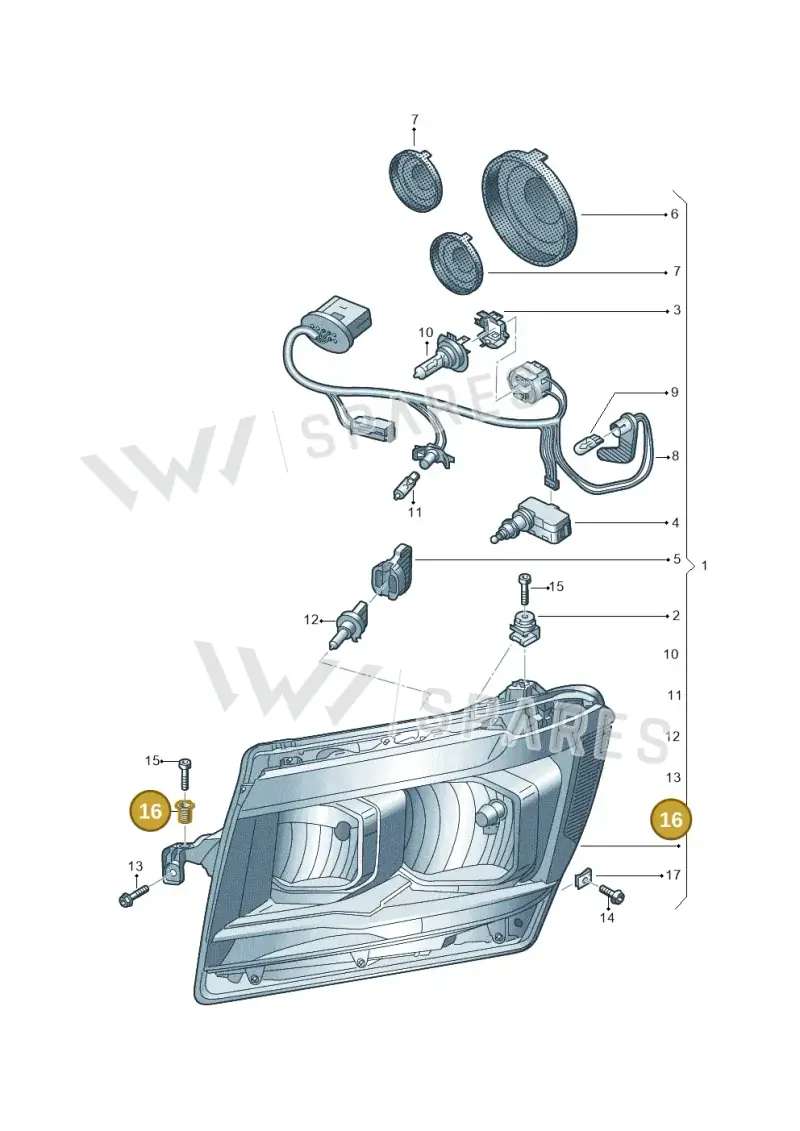 WHT003214A — Volkswagen MAN TGE 55 (2016-2021) diagram 806941000, position 16