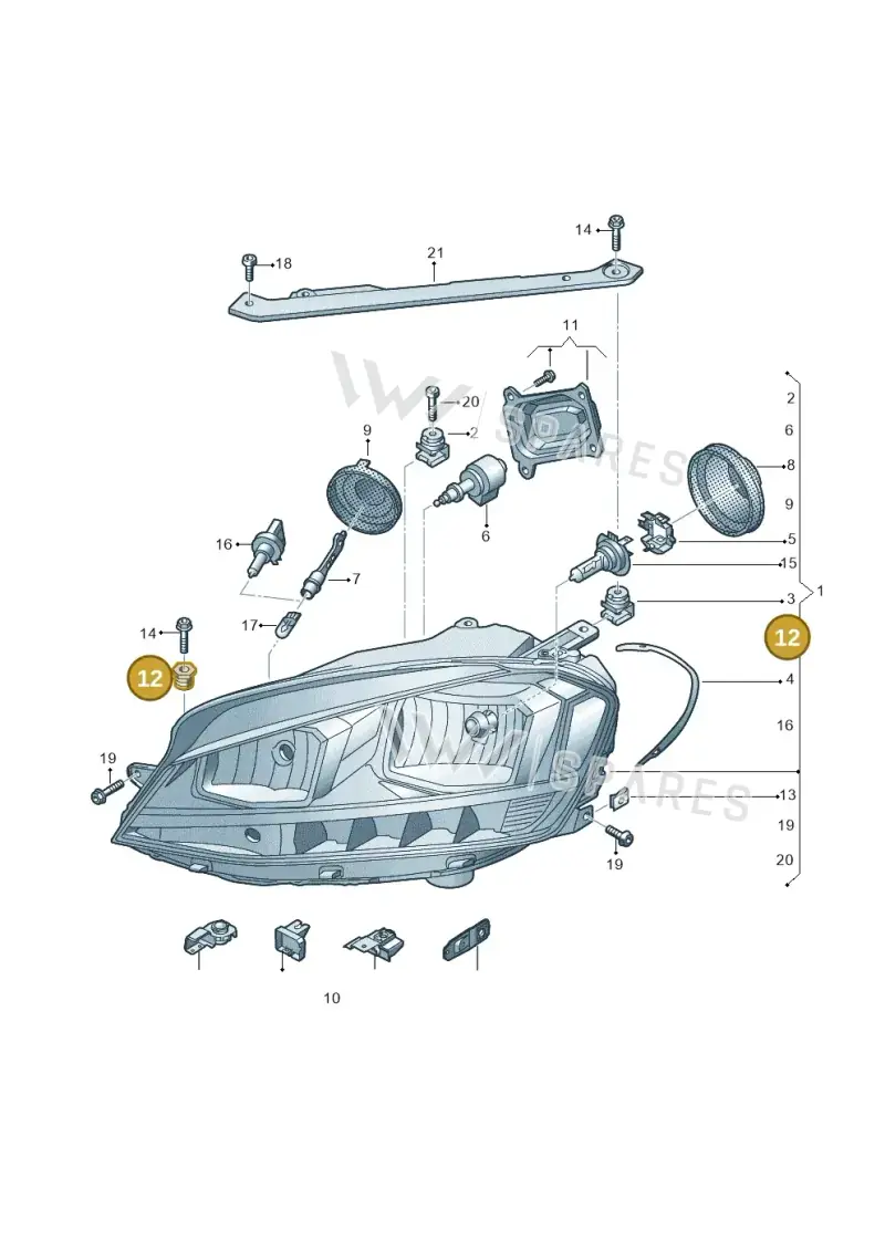 WHT003214A — Volkswagen Golf 2.0 (2016-2020) diagram 827941000, position 12