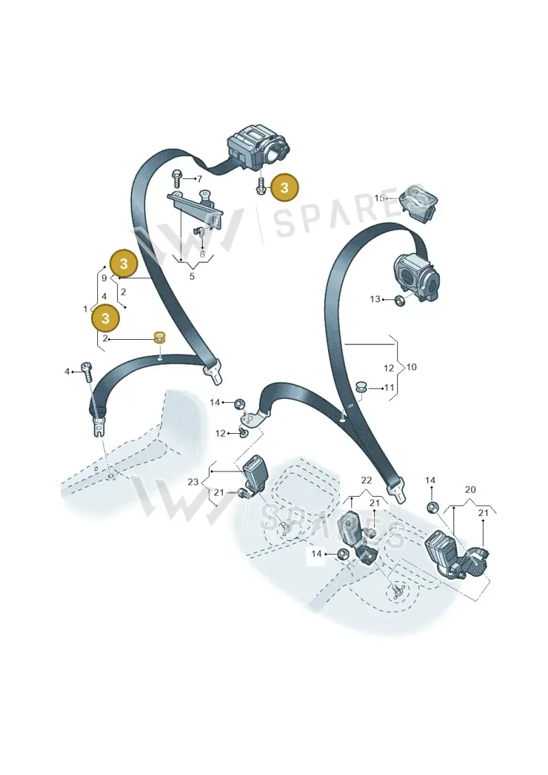 WHT003233 — Audi A7 Sportback (2018-2025) diagram 435857700, position 3