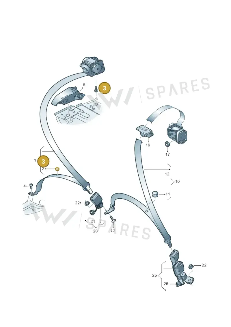 WHT003233 — Audi RS4 Avant (2017-2025) diagram 438857700, position 3