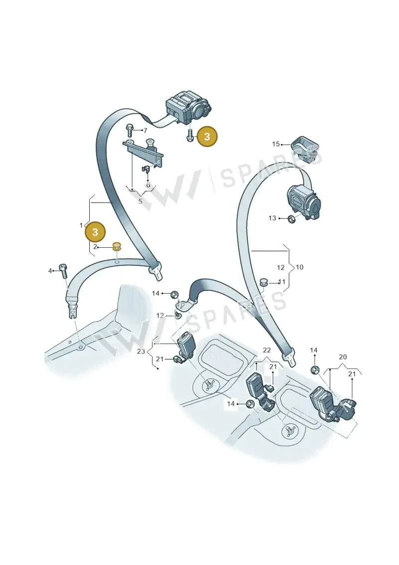 WHT003233 — Audi RS7 Sportback (2019-2025) diagram 538857700, position 3