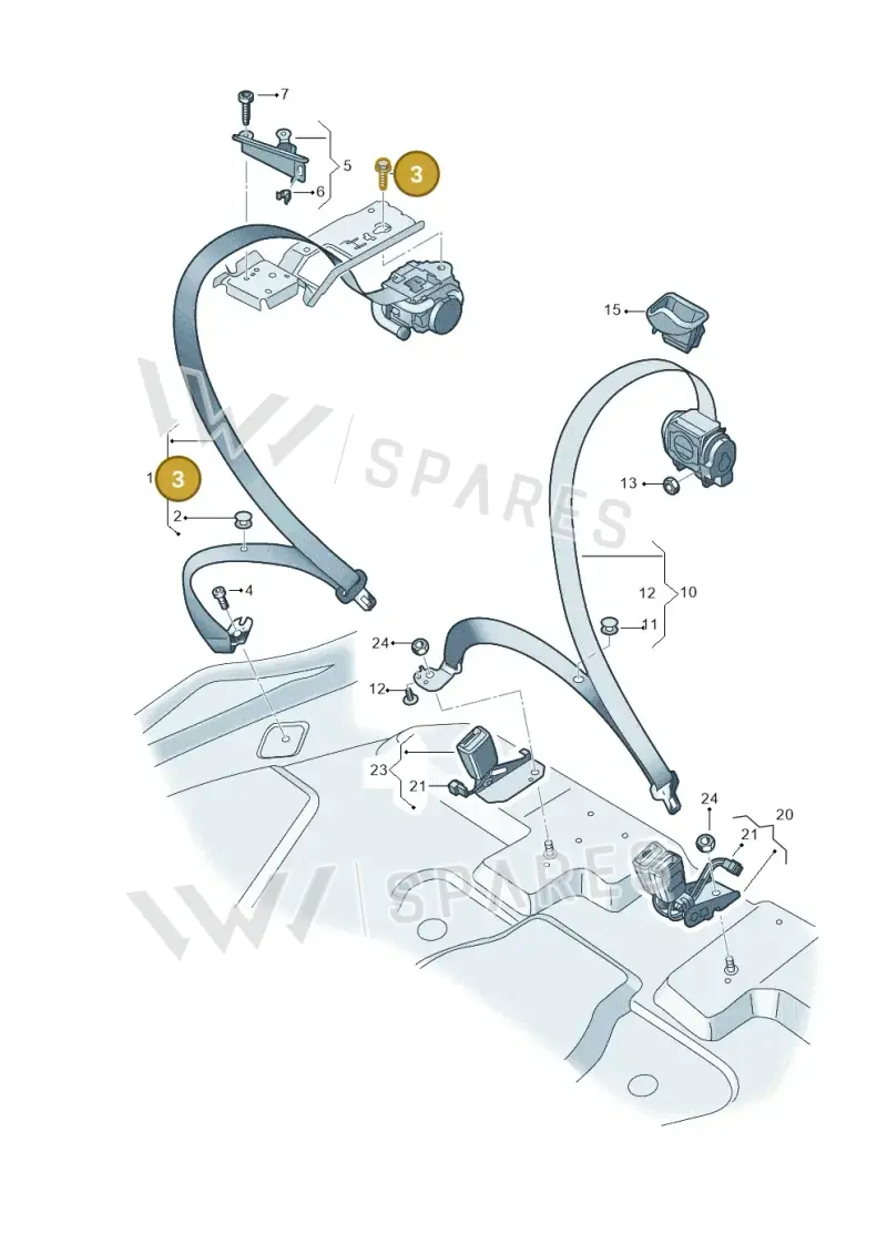 WHT003233 — Audi Q8 e-tron (2018-2025) diagram 586857700, position 3