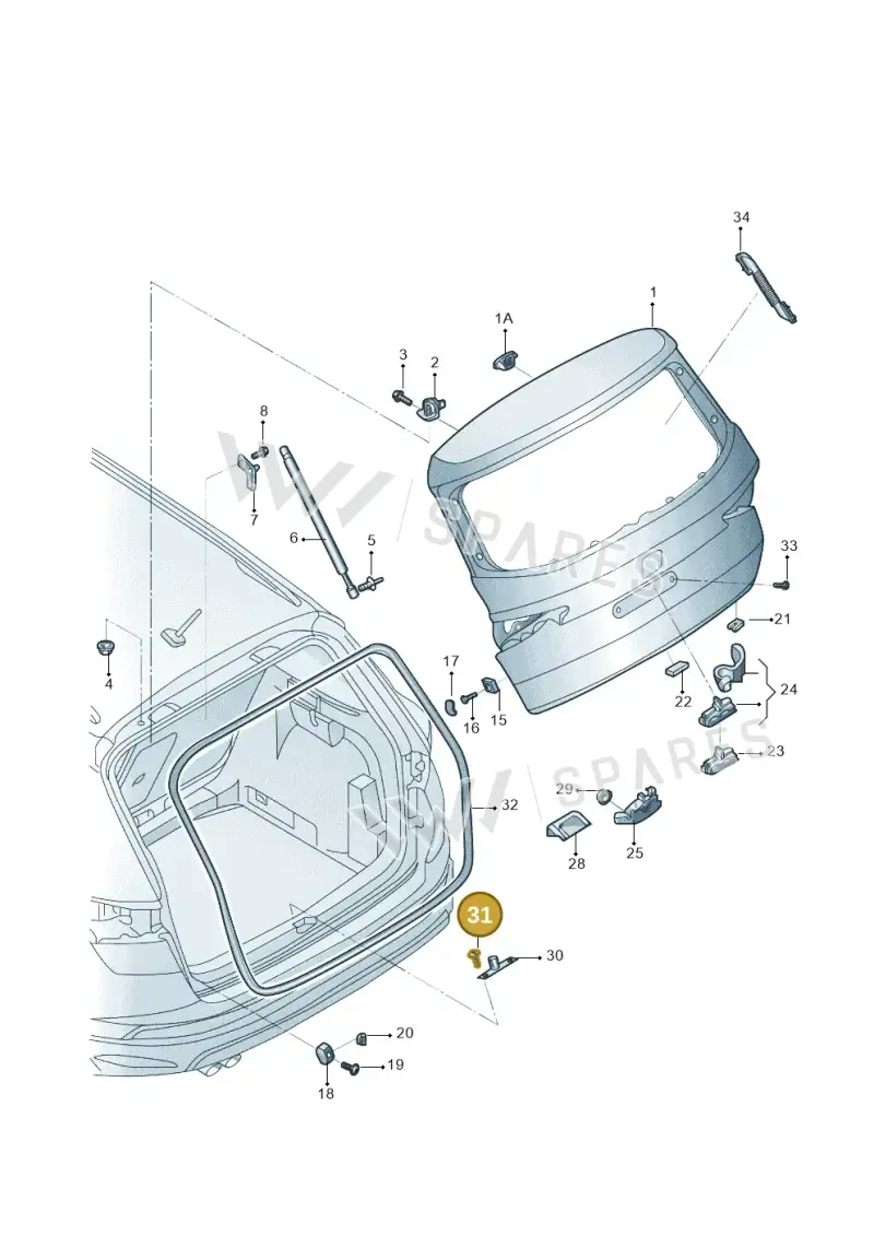 WHT003266 — Volkswagen Jetta (2019-) diagram 576827000, position 31