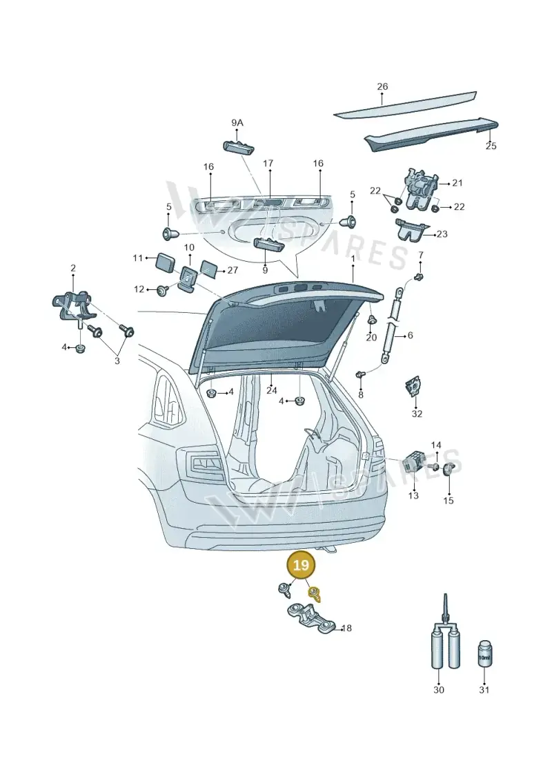 WHT003266 — Skoda Rapid (2012-2022) diagram 740827000, position 19