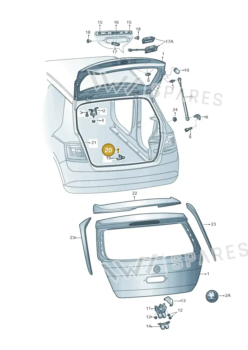 WHT003266 — Skoda Fabia (2014-2022) diagram 797827000, position 20