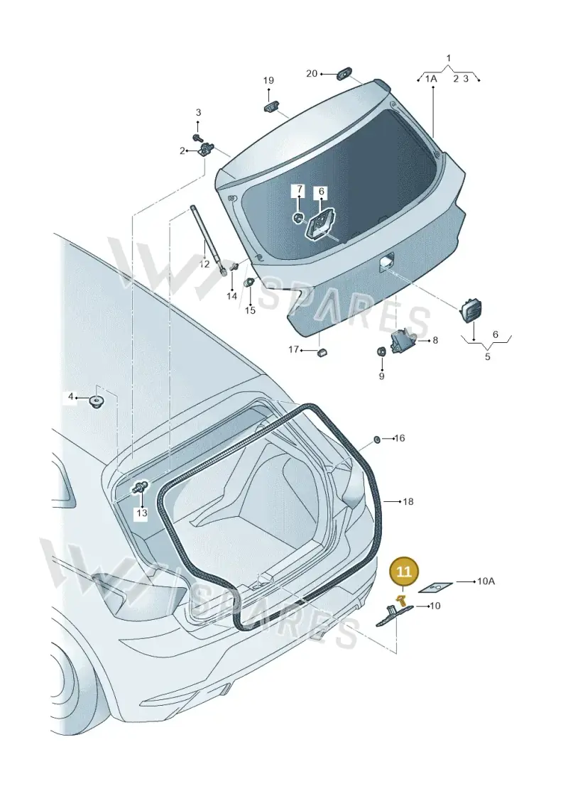 WHT003266 — SEAT Ibiza (2017-) diagram 835827000, position 11