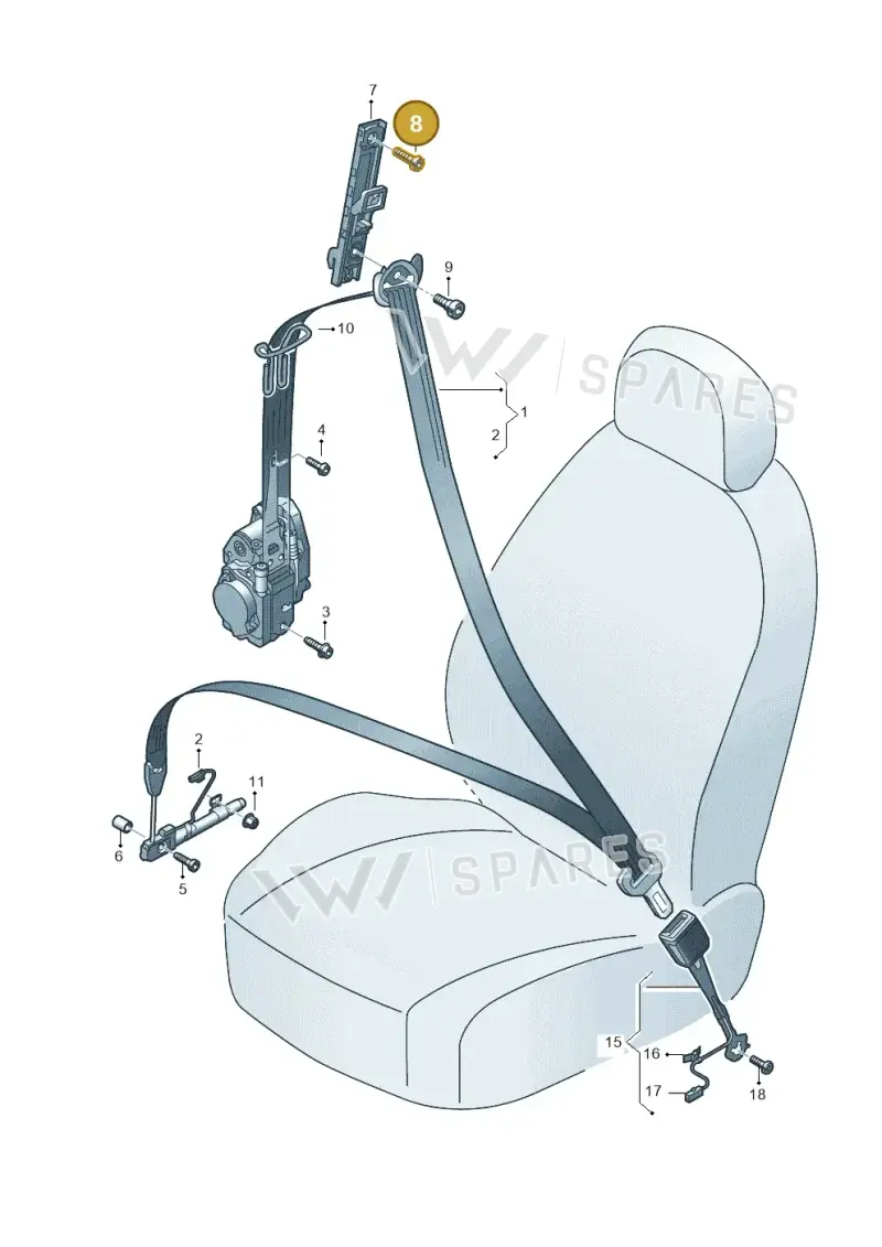 WHT003307 — Audi Q3 (2018-2025) diagram 597857600, position 8