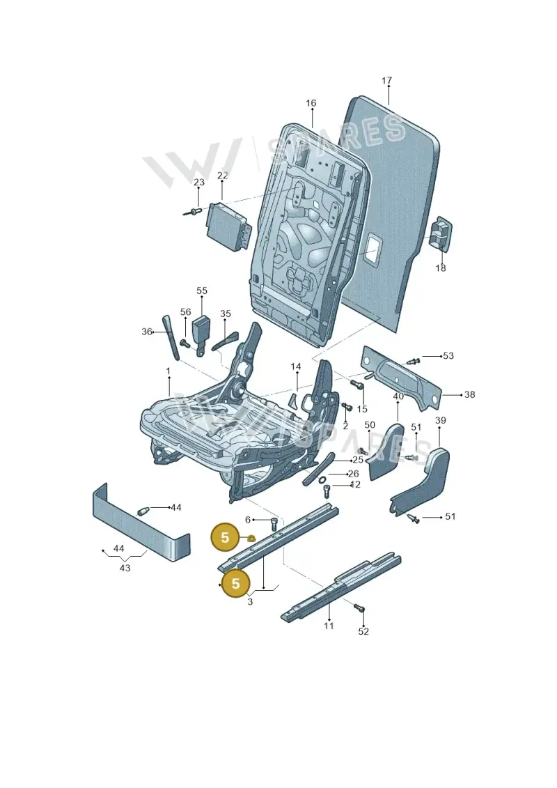 WHT003326 — Volkswagen Touran (2015-2024) diagram 889883300, position 5