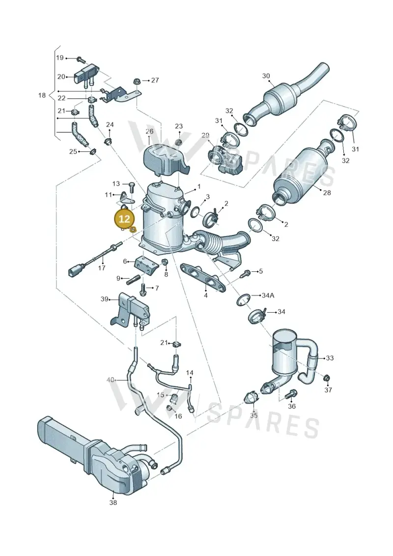 WHT003354 — Volkswagen New beetle (2011-2016) diagram 646253630, position 12