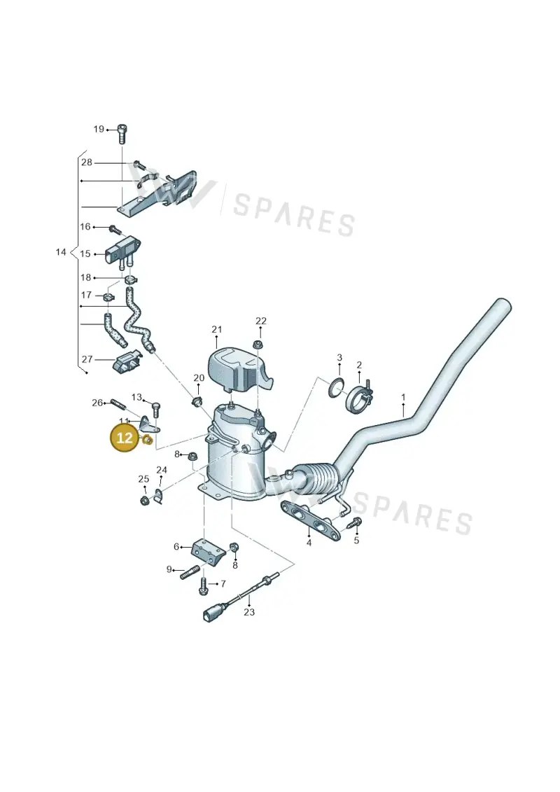 WHT003354 — Volkswagen Golf Cabriolet (2011-2016) diagram 690253700, position 12