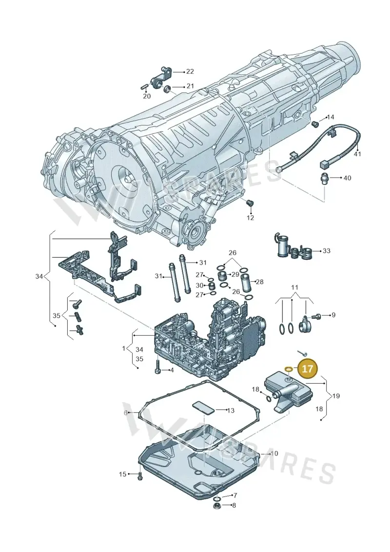WHT003379 — Volkswagen Phideon (2016-2023) diagram 251325700, position 17