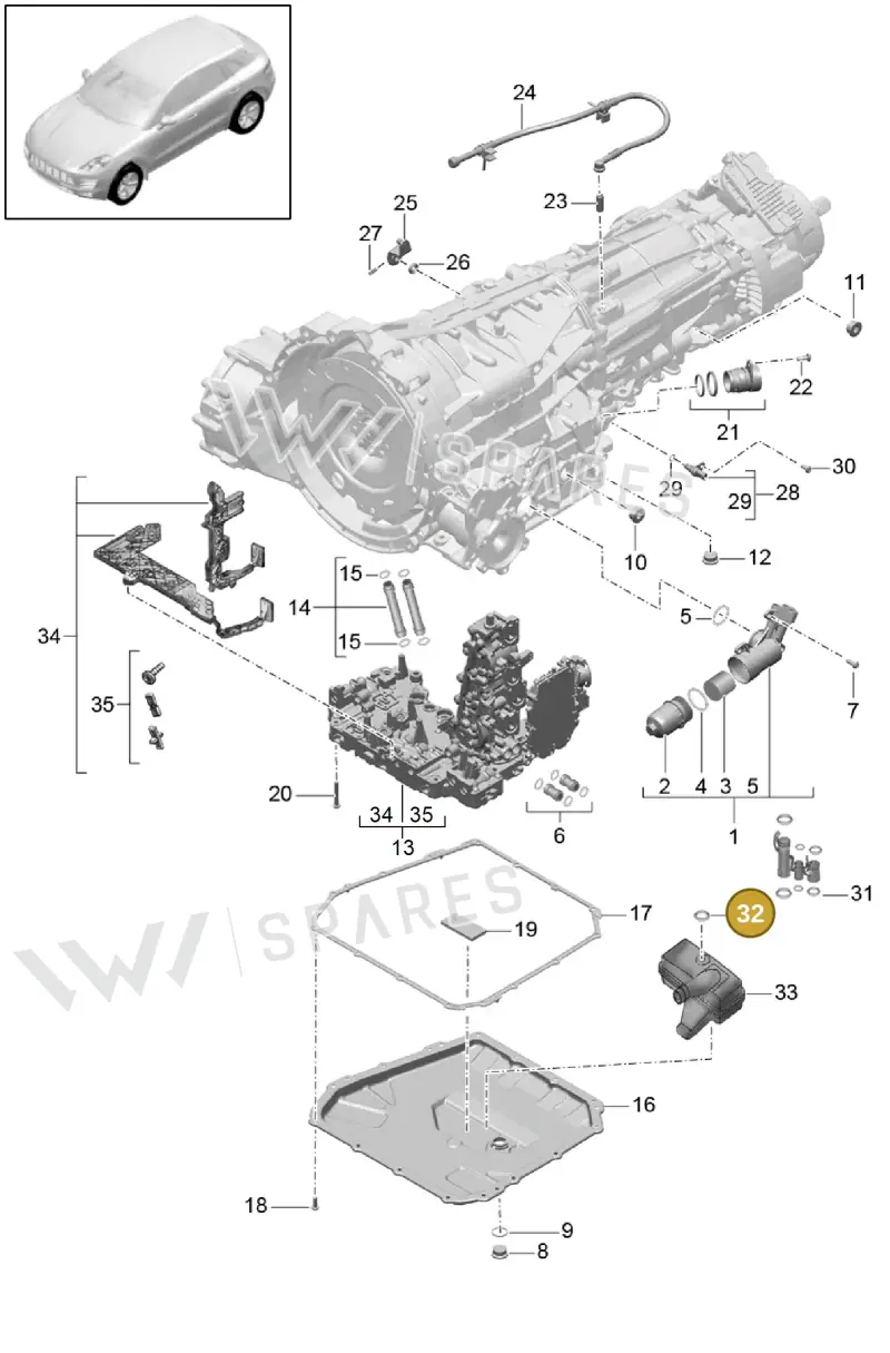 WHT003379 — Porsche Macan (2013-2018) diagram p44320010, position 32
