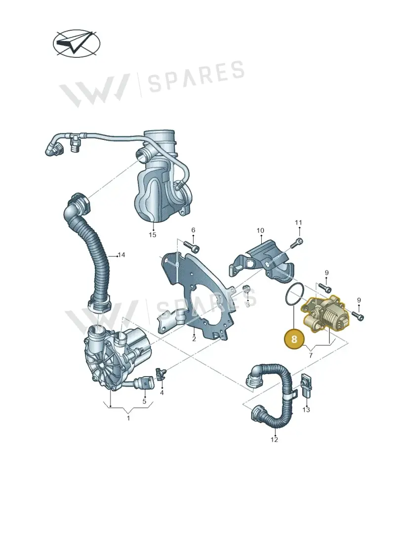 WHT003380A — Volkswagen Taos 1.4 (2020-2024) diagram 745131050, position 8