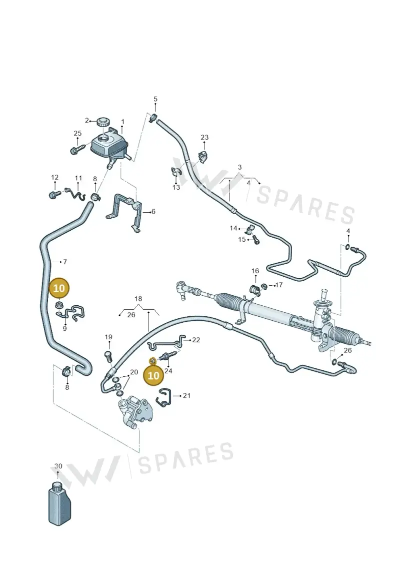 WHT003385 — Volkswagen Caddy panel van (2008-2010) diagram 443422500, position 10