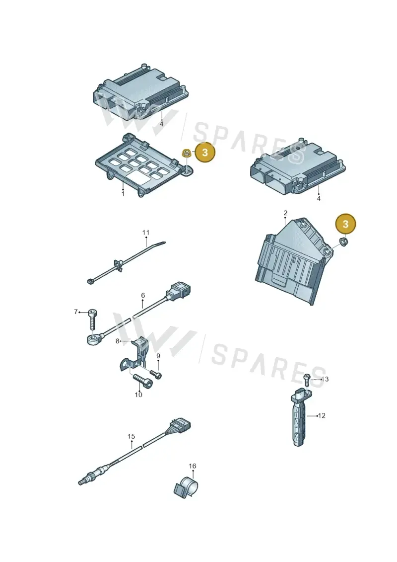 WHT003385 — Audi A8L qu. 3.0 TDI (2009-2014) diagram 696906000, position 3