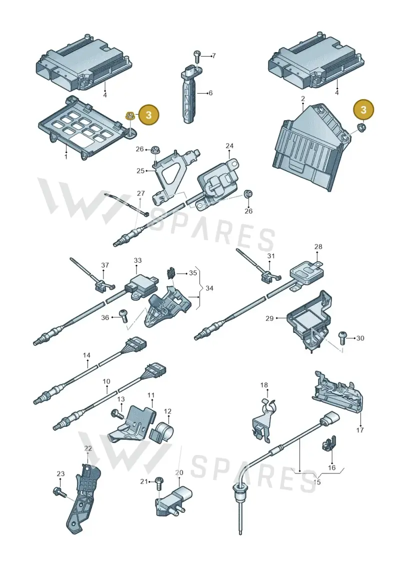 WHT003385 — Audi A8L qu. 3.0 TDI (2009-2014) diagram 696906050, position 3