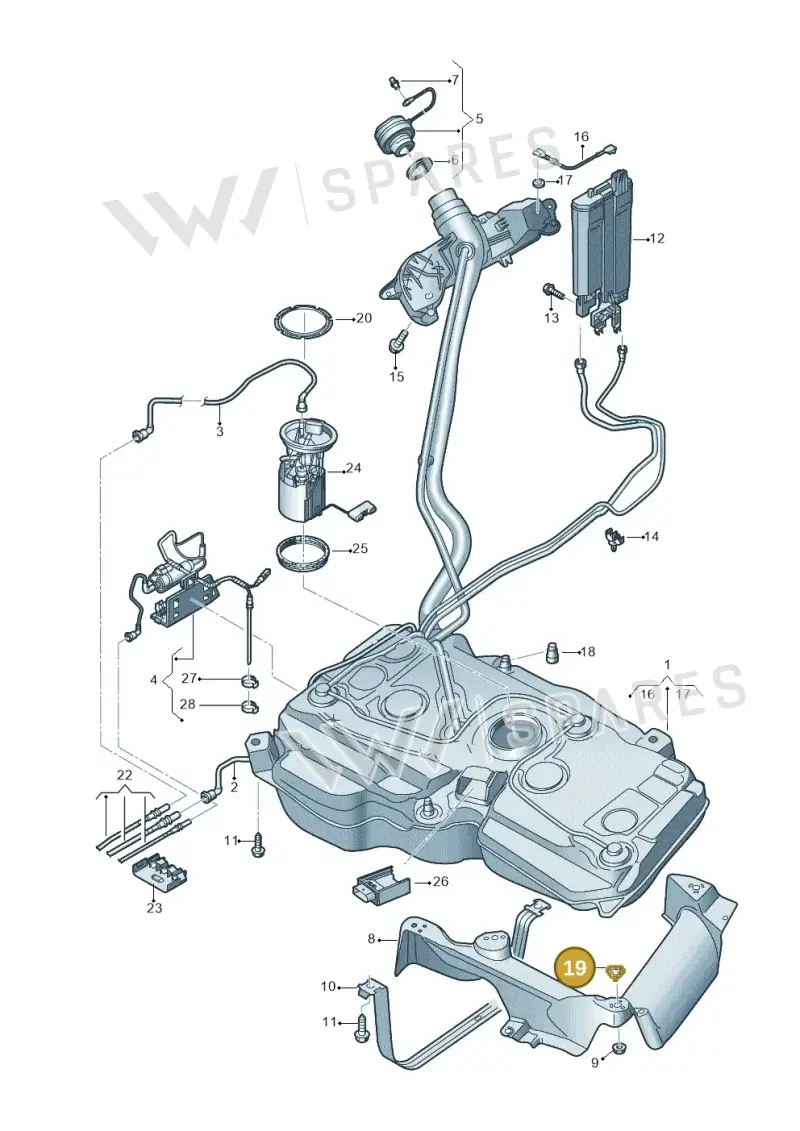 WHT003386 — Volkswagen Tiguan 2.0 (2023-) diagram 869201400, position 19