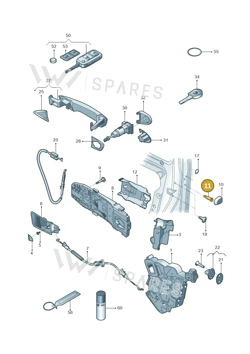 WHT003393A — Skoda Fabia NF HB (2015-2018) diagram 756837000, position 11