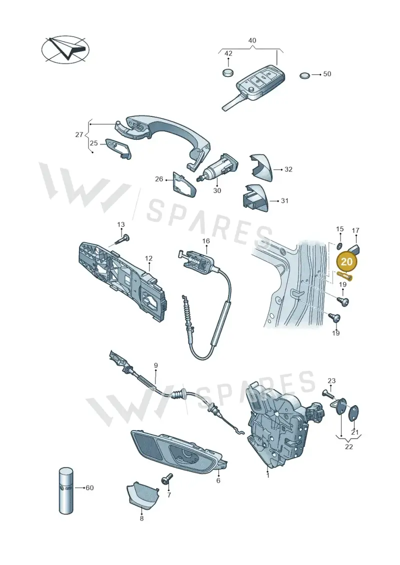 WHT003393A — SEAT Arona (2017-) diagram 893837000, position 20