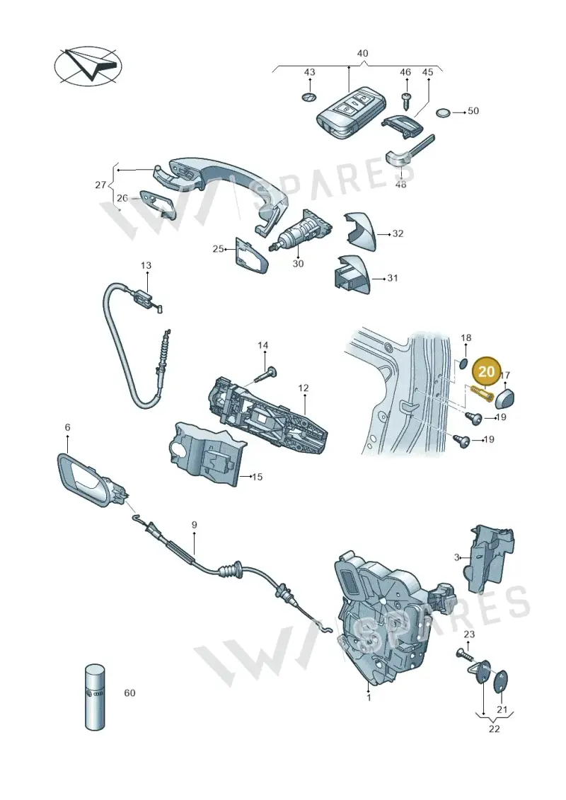WHT003393A — Skoda Fabia (2021-2022) diagram 851837000, position 20
