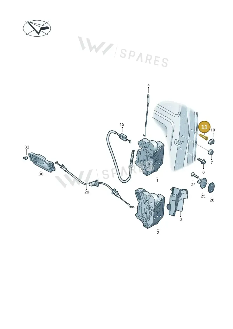WHT003393 — Volkswagen Amarok twin cab (2022-) diagram 683837000, position 11