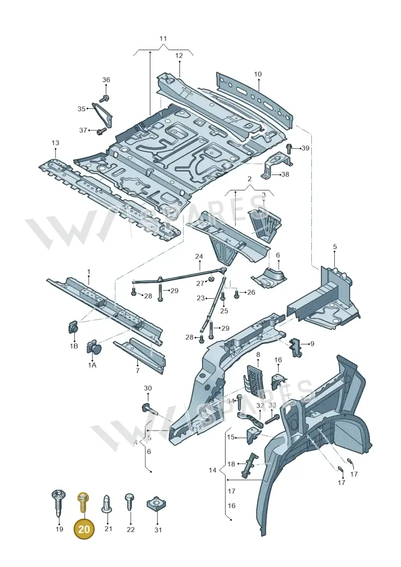 WHT003401 — Audi Q7 (2015-2025) diagram 859803000, position 20