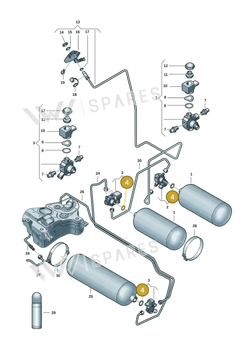 WHT003419A — Volkswagen Polo 1.0 BlueMotion (2017-2024) diagram 837201007, position 4