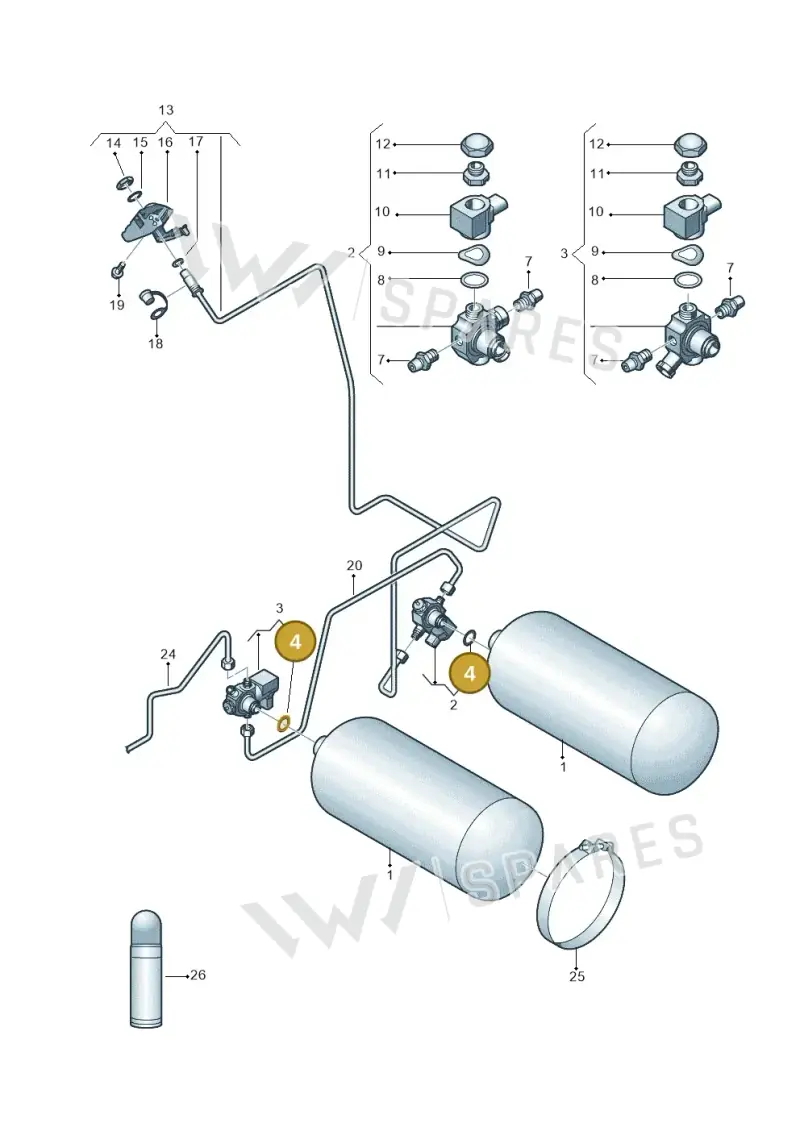 WHT003419A — Volkswagen Polo 1.0 BlueMotion (2017-2024) diagram 837201050, position 4