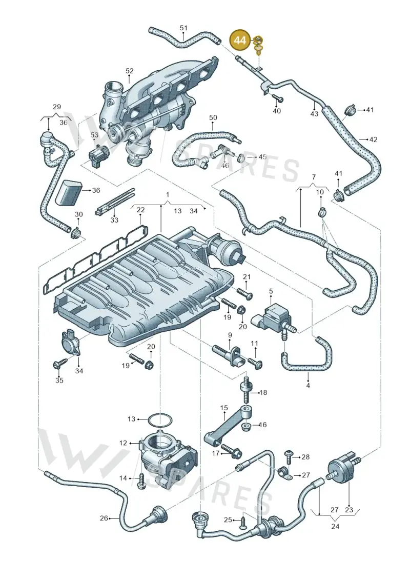 WHT003436 — SEAT Exeo ST Reference (2008-2011) diagram 636133230, position 44