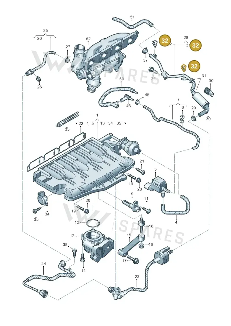 WHT003436 — Audi Q5 qu. 2.0 TDI (2012-2017) diagram 647133380, position 32