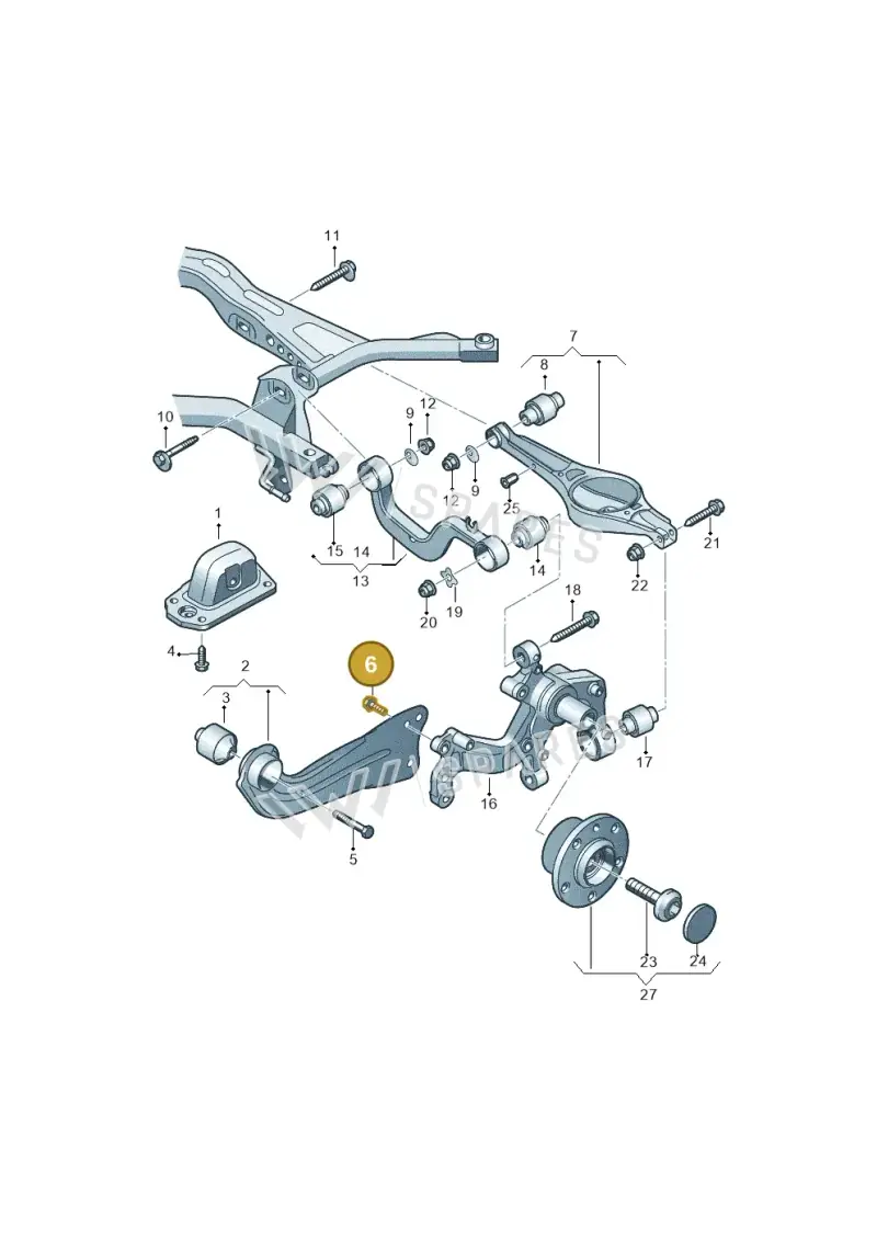WHT003468 — Volkswagen Jetta variant (2009-2014) diagram 409505050, position 6