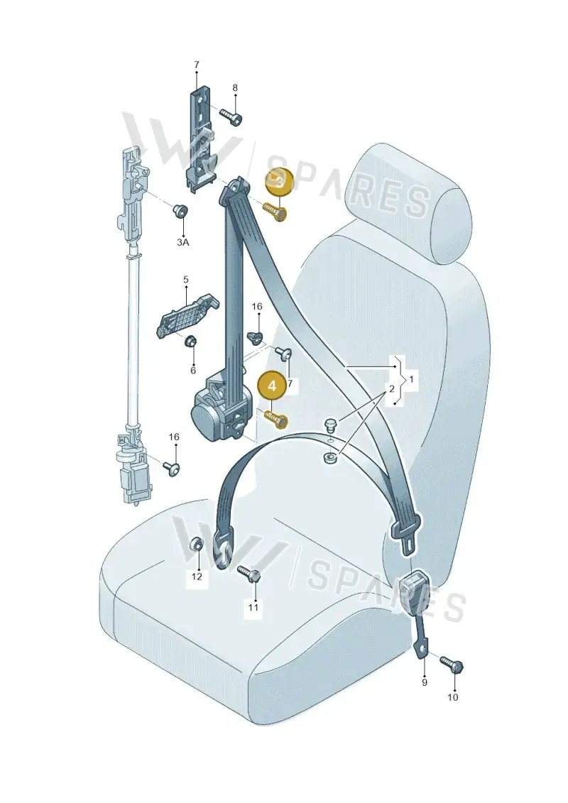 WHT003478 — Audi A4L 2.0 (2008-2012) diagram 669857060, position 3+4