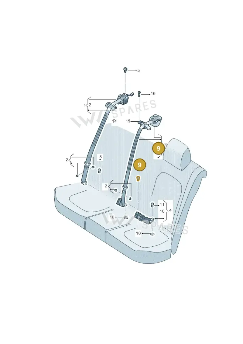 WHT003683 — Volkswagen Jetta 2.0 (2015-2015) diagram 692857700, position 9