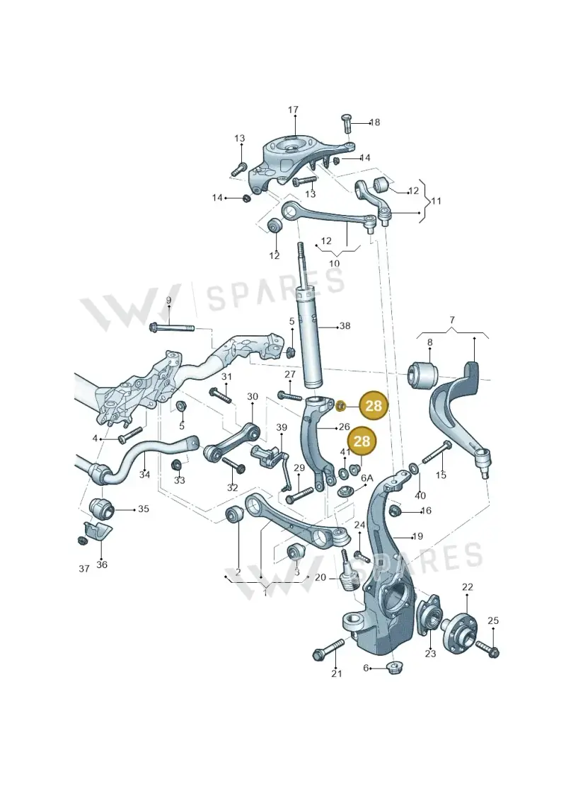 WHT003684 — Audi A4L 2.0 (2008-2012) diagram 687407000, position 28