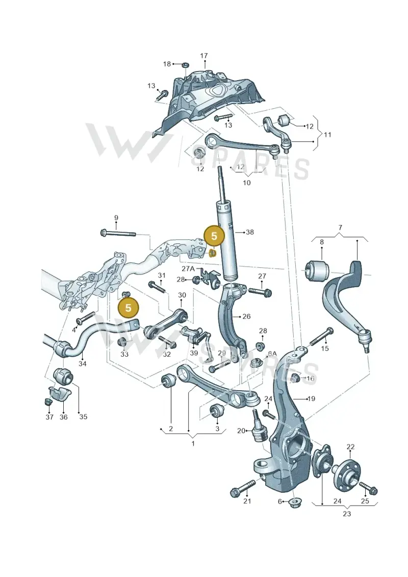 WHT003684 — Audi RS6 Avant (2013-2018) diagram 758407000, position 5