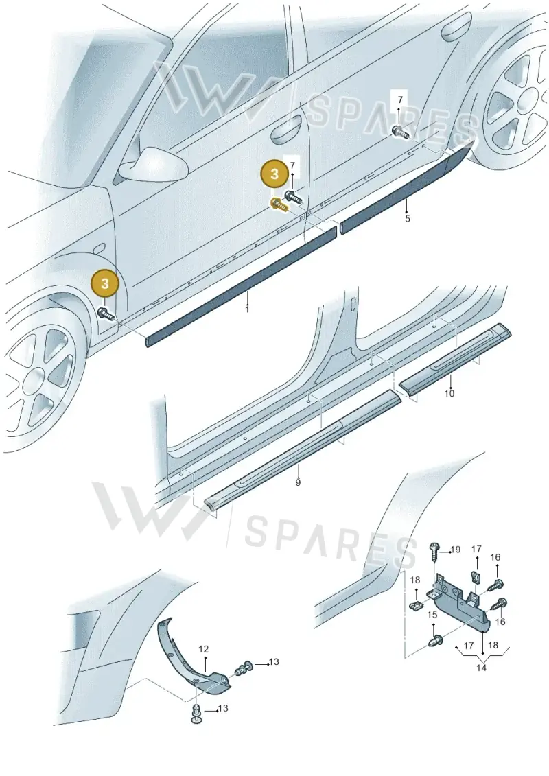 WHT003694 — Audi A6 2.7 TDI (2008-2011) diagram 448853100, position 3