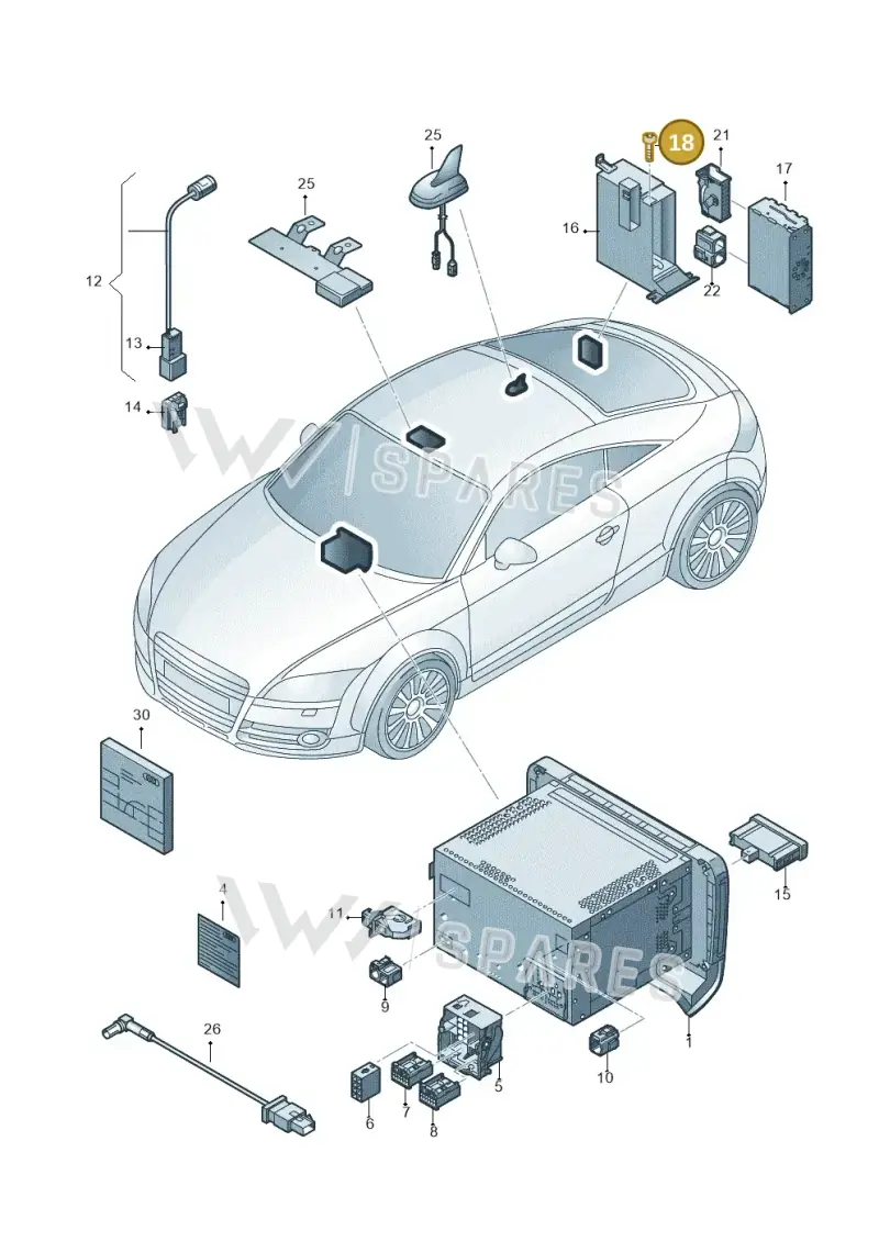 WHT003694 — Audi TTRS Plus Coupe (2009-2014) diagram 609035000, position 18