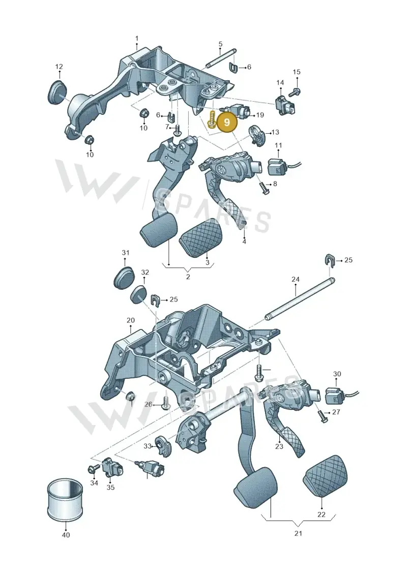 WHT003698 — Audi A6 Avant (2012-2018) diagram 696723250, position 9