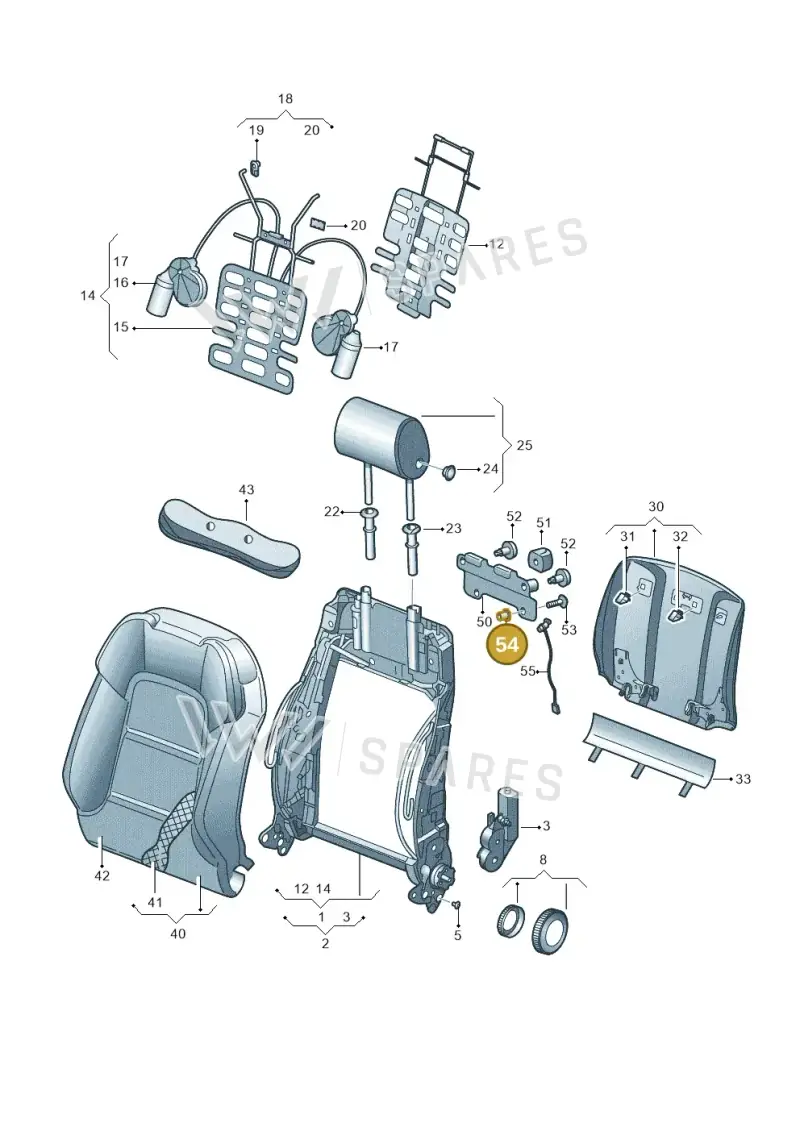 WHT003794 — Audi Q7 qu. 3.0 TDI (2009-2015) diagram 448881500, position 54