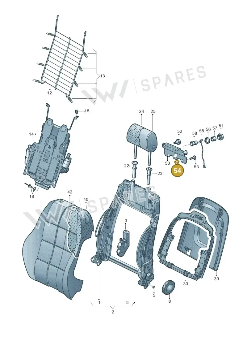 WHT003794 — Audi RS4 Av. qu. 4.2 (2012-2015) diagram 636881500, position 54