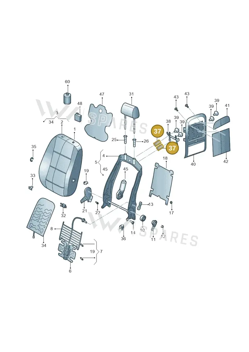WHT003794 — Volkswagen Magotan 1.4 (2011-2012) diagram 721881500, position 37