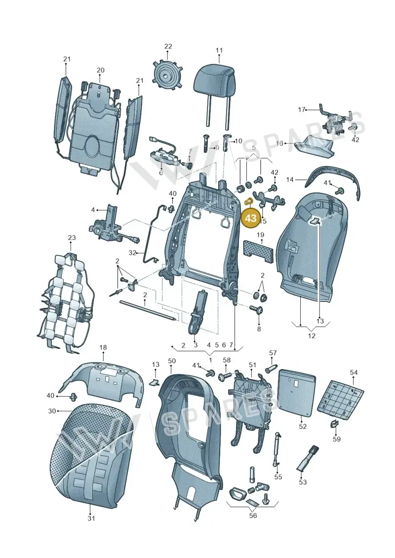 WHT003794 — Audi A8 (2013-2018) diagram 771881520, position 43
