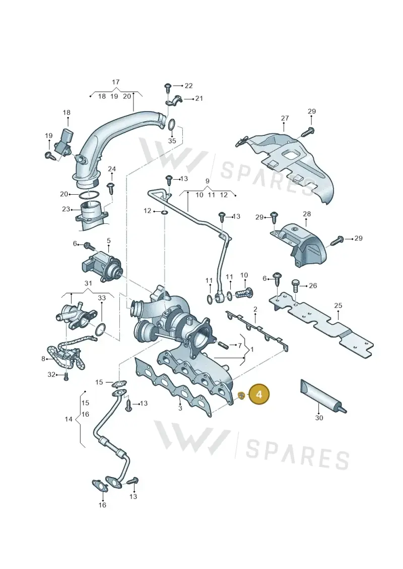 WHT003842 — Volkswagen Jetta 1.6 (2014-2018) diagram 625145530, position 4